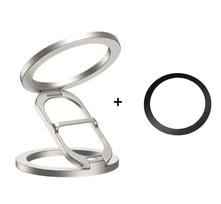 Double Sided Magnetic Phone Stand with MagSafe Ring Holder and Kickstand