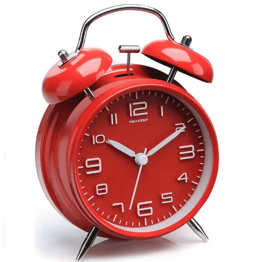 ClassicRing 4-Inch Twin Bell Loud Alarm Clock with Backlight