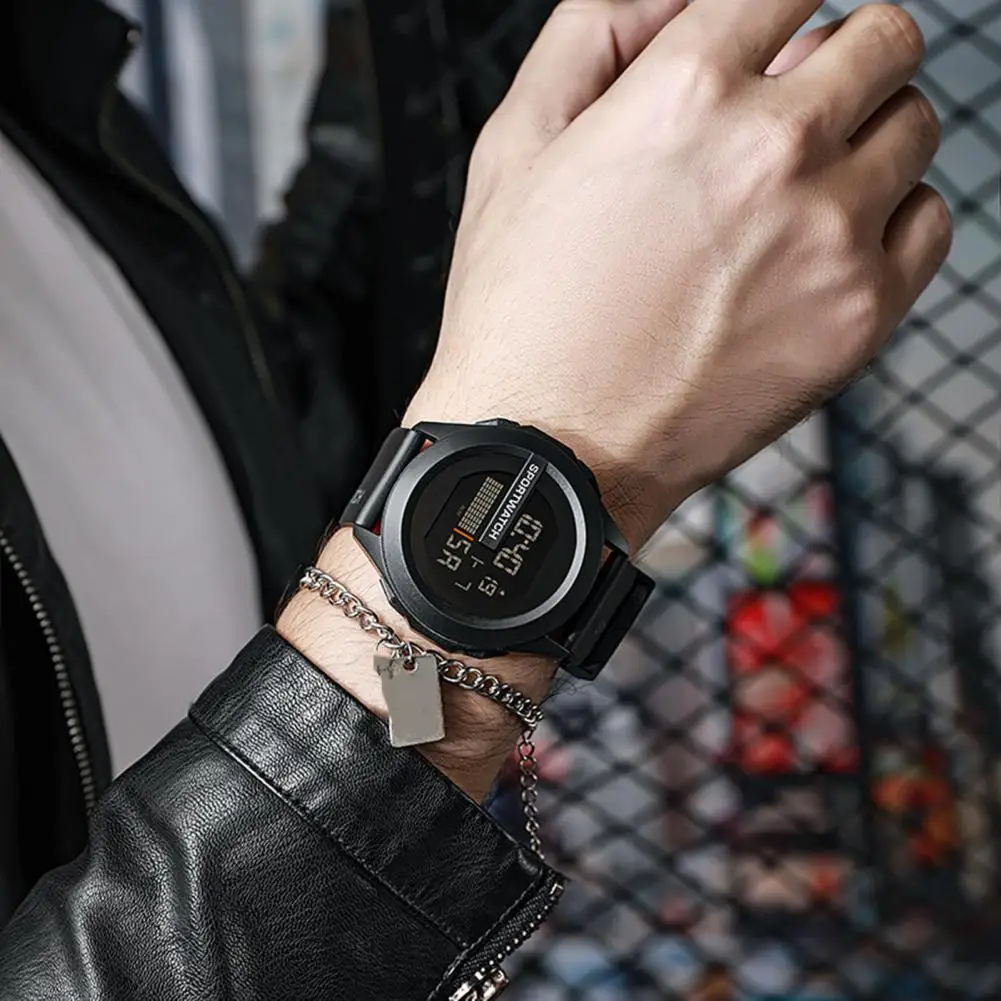Mens Waterproof Sports LED Digital Watch Multifunction Fitness Watch with Alarm, Clock & Timer.