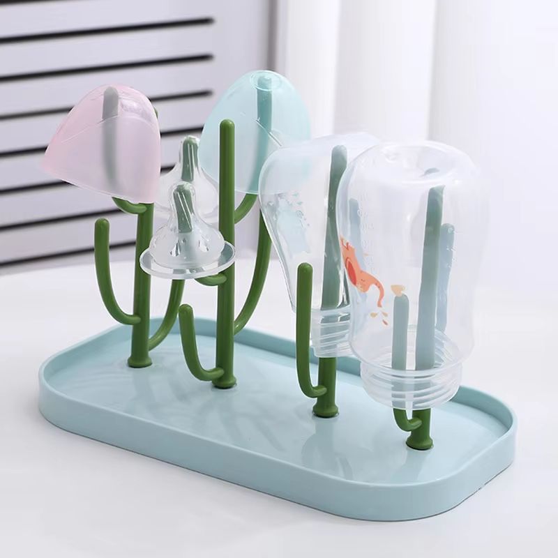 Baby Feeding Bottle Drying Rack & Storage Holder – Countertop Bottle and Nipple Organizer