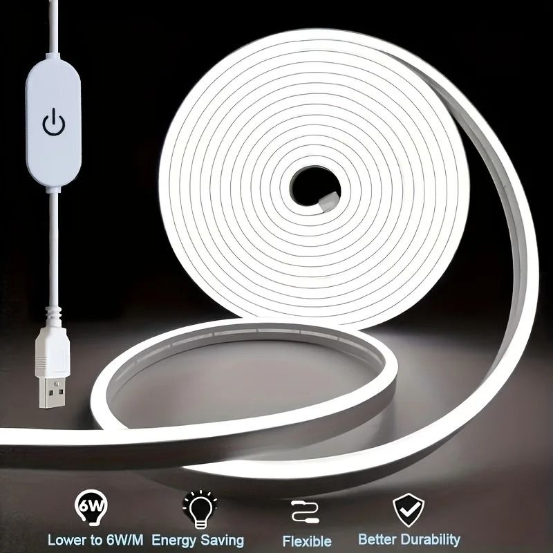 5V USB Dimmable Silicone LED Neon Strip Light