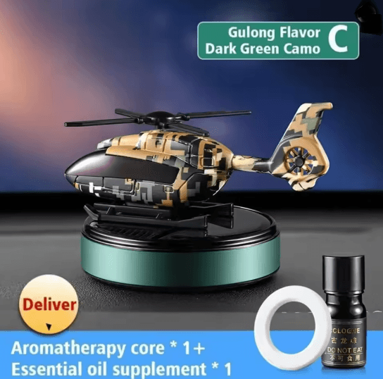 Solar Spin Helicopter Car Air Freshener Diffuser