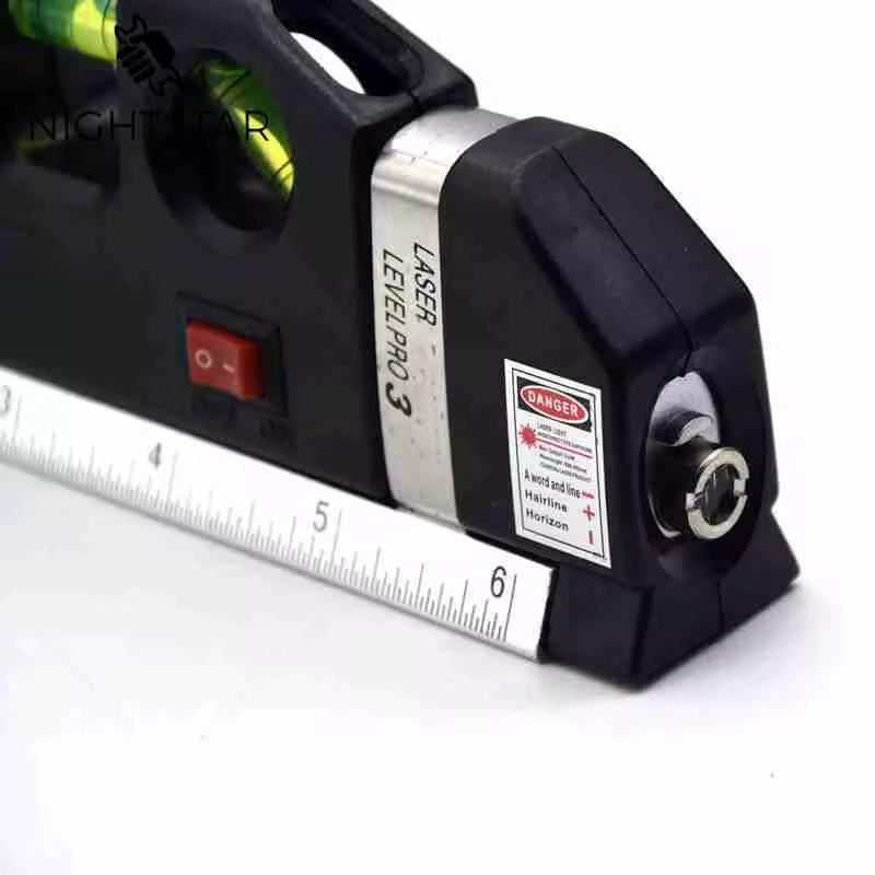 PrecisionPro 8-Ft Laser Level & Measuring Tape – Horizontal & Vertical Aligner (Standard & Metric)