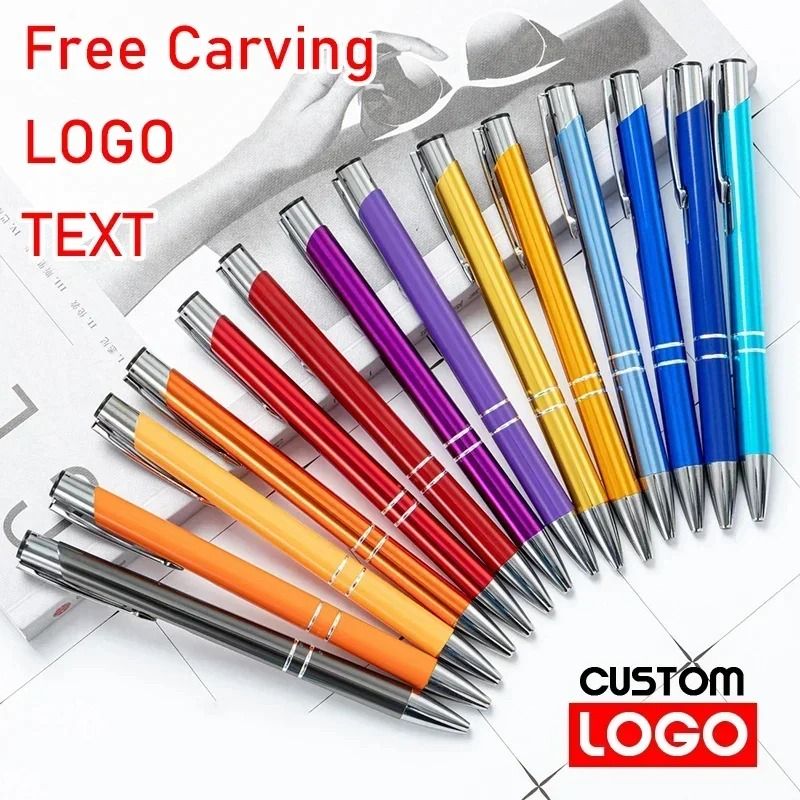 20-Piece Premium Custom Metal Ballpoint Pen Set – Professional Personalized Executive Pens for Business, Branding & Adve