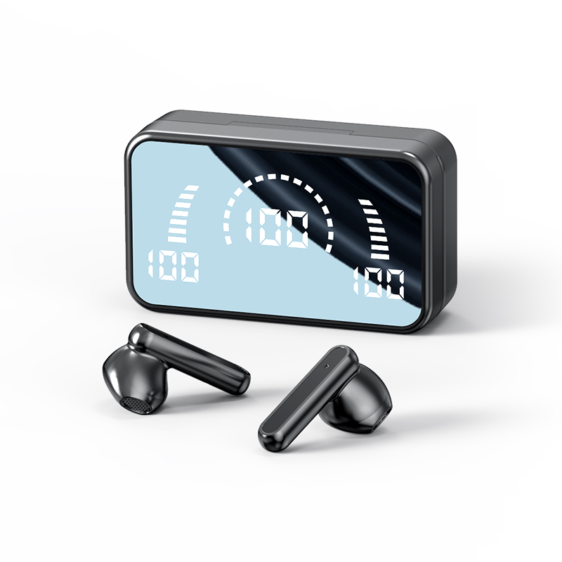 Wireless Bluetooth Earbuds with Noise Cancelling Mic LED Charging Box & Long Battery Life Bluetooth Headphones