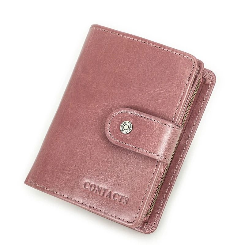 Genuine Leather RFID Blocking Wallet with Coin Pocket