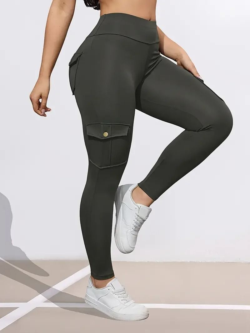 Womens Butt Lifting Leggings with Side Pocket and Washed Print Design