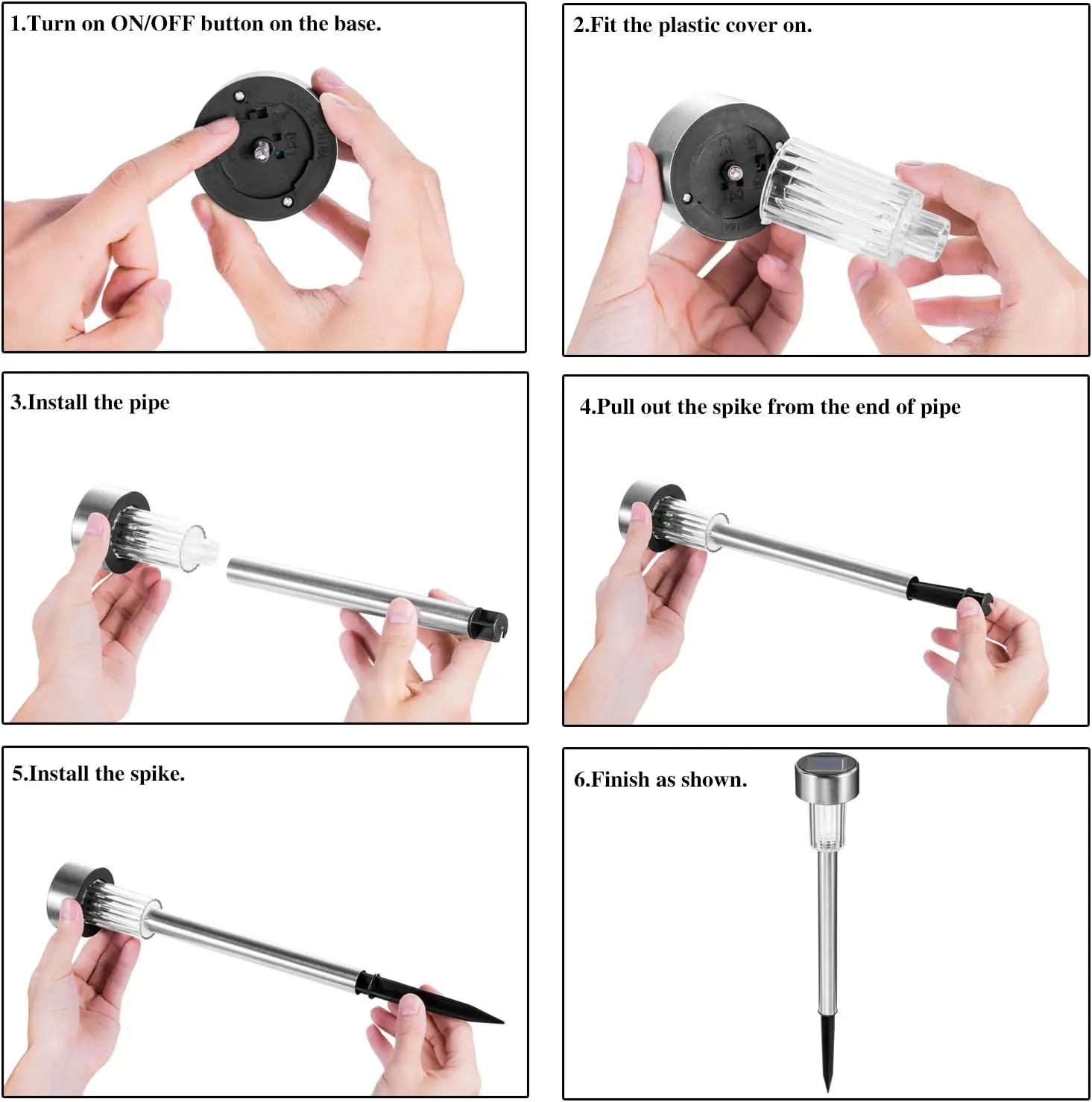 10 Piece Solar LED Garden Path Lights Set