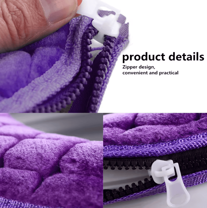 Plush Winter Warm Toilet Seat Cushion – Washable O-Shaped Toilet Lid Cover (14.57 by 17.32 in)