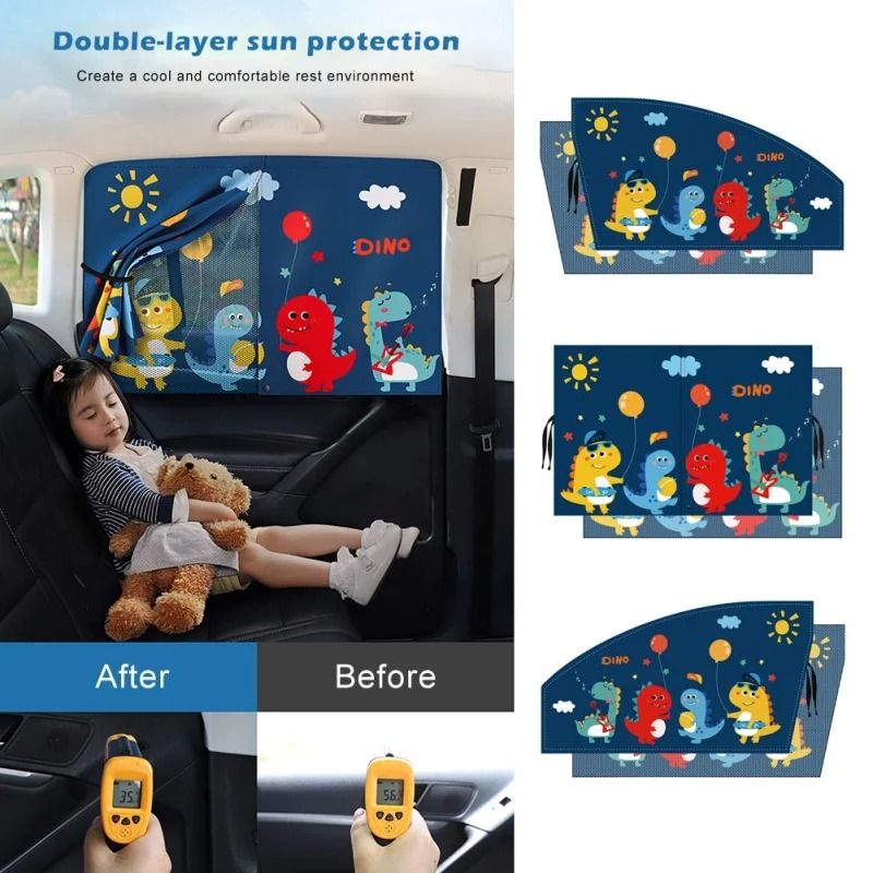 Universal Dual-Layer Telescopic Car Window Sunshades