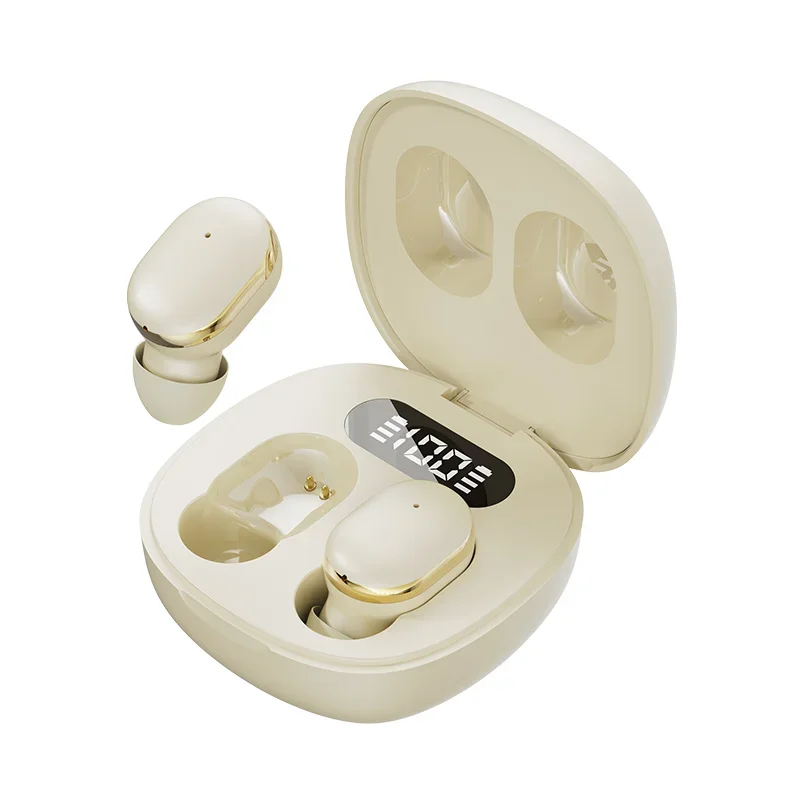 Transparent Wireless Bluetooth Earbuds with ENC Mic and LED Power Display