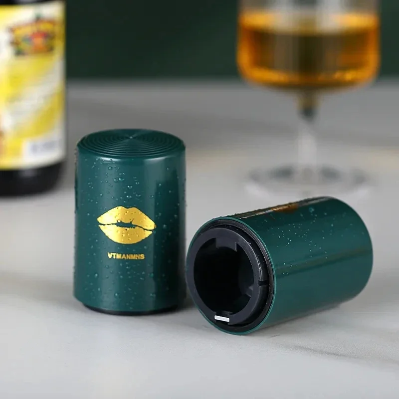 Magnetic Automatic Beer Bottle Opener, Stainless Steel Kitchen Tool, Portable Bar Accessory