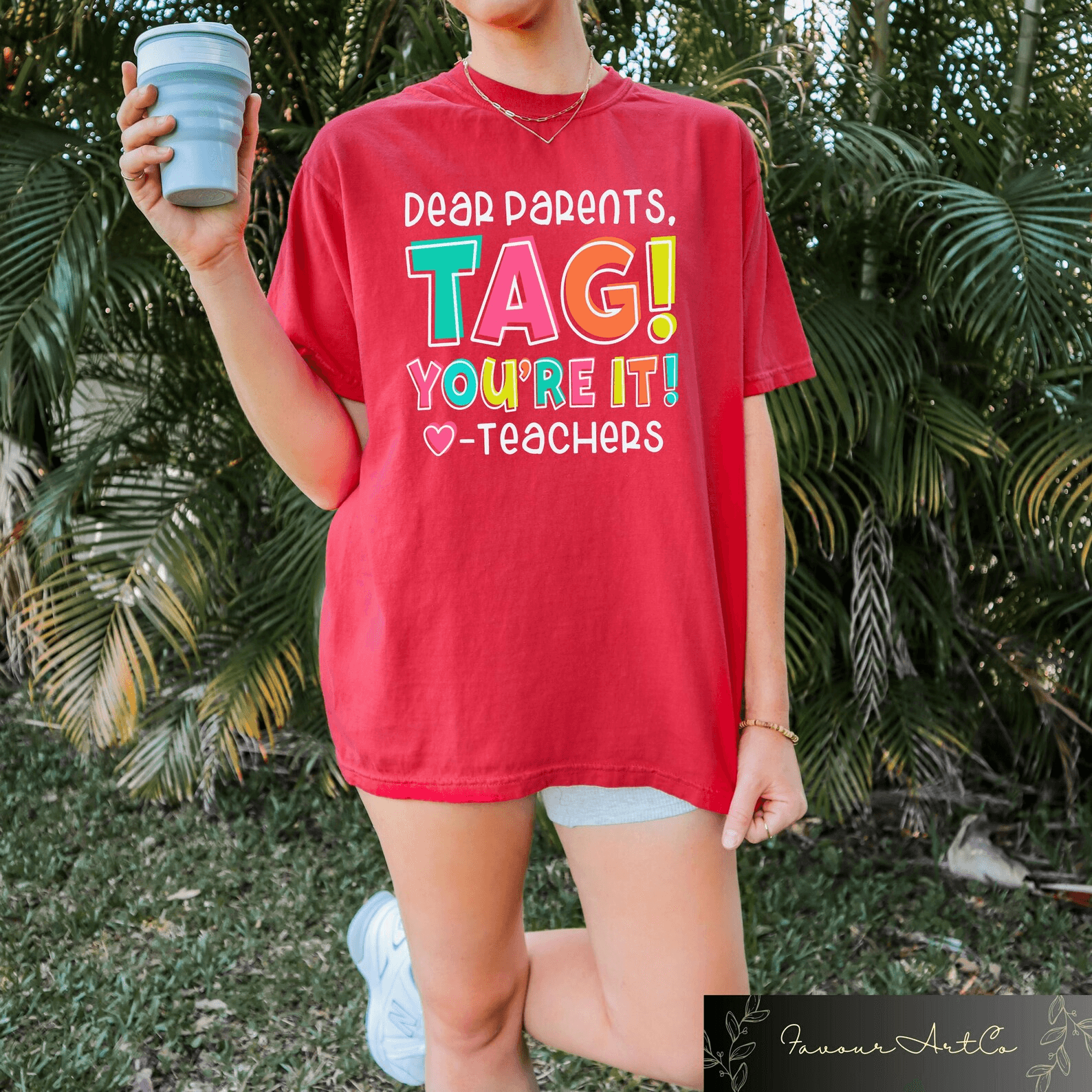 Funny Last Day of School Teacher Shirt Dear Parents Tag Youre It Tee