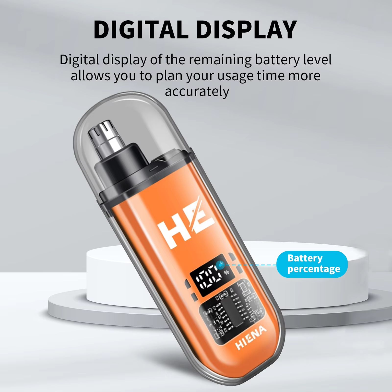 HIENA Rechargeable Electric Nose Ear Hair Trimmer with Wet and Dry Mini Pocket Clipper