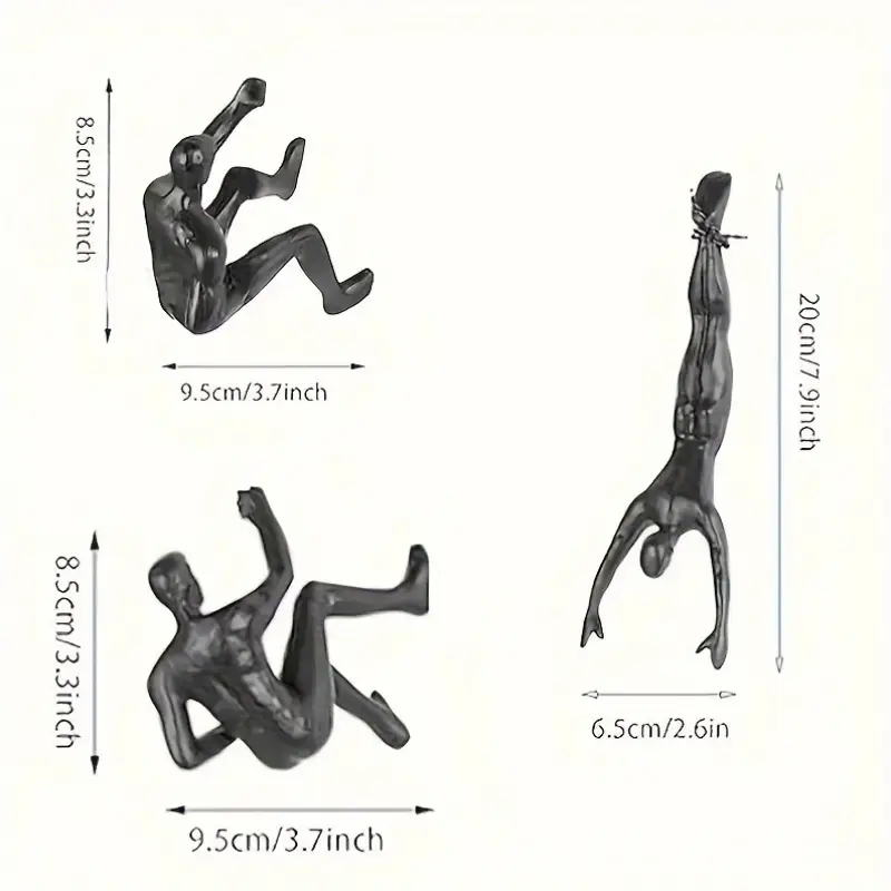 Creative Climbing Man Wall Sculpture Modern Art Decor