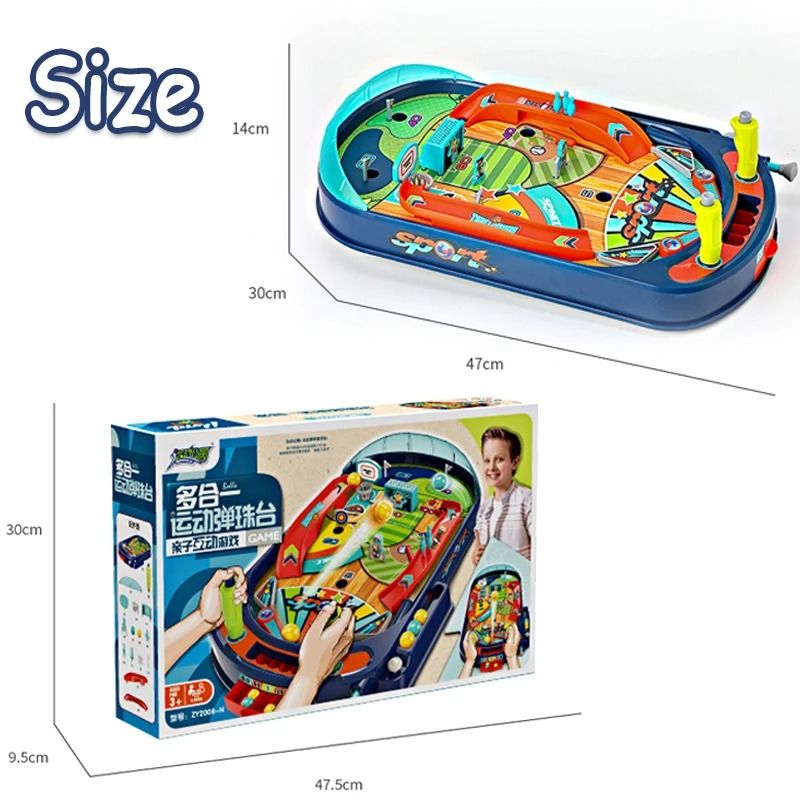 FunFlip Children Pinball Machine Toy Marble Battle Table Game