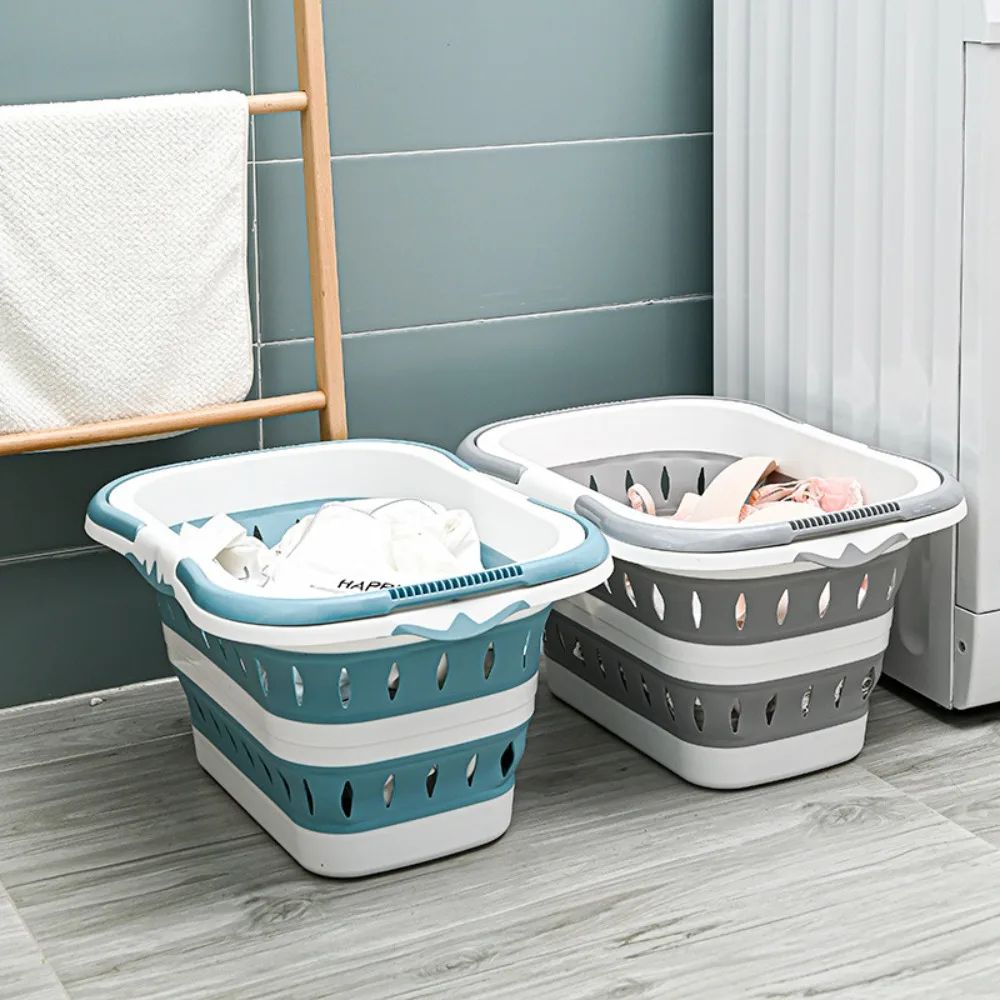 WallFlex Foldable Laundry Basket – Wall Mounted PP Dirty Clothes Hamper with Handle