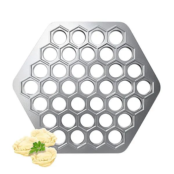 37-Hole Pelmeni Maker – Metal Russian Dumpling Mold & Ravioli Press