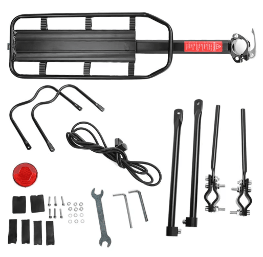 Aluminum Bike Rear Rack Carrier – Quick Release Mountain Bicycle Luggage Shelf