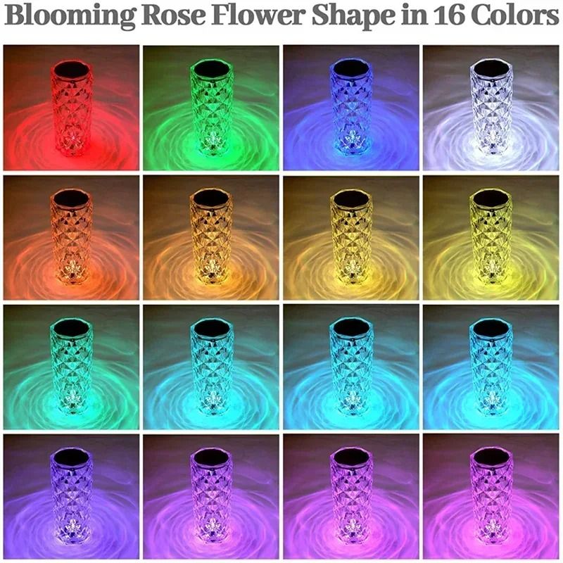 Crystal Rose Diamond Table Lamp