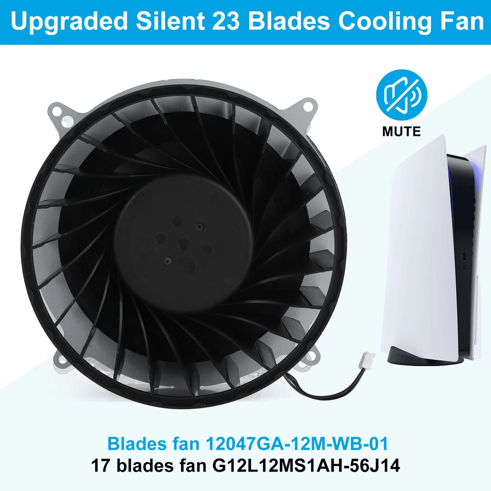 Replacement Internal Cooling Fan Cooler Blades for PlayStation Console, Silent CPU Heat Dissipation Fan for Overheating