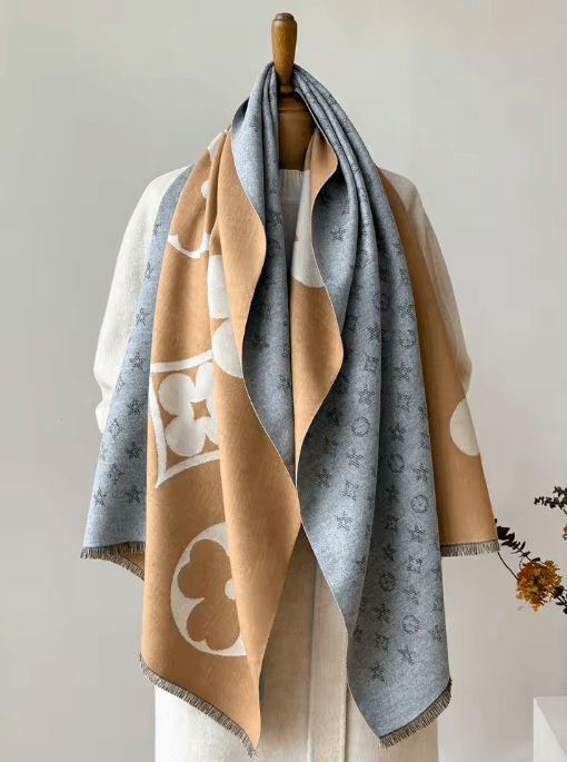 Womens Autumn Winter Faux Cashmere Shawl Warm Jacquard Blanket Scarf