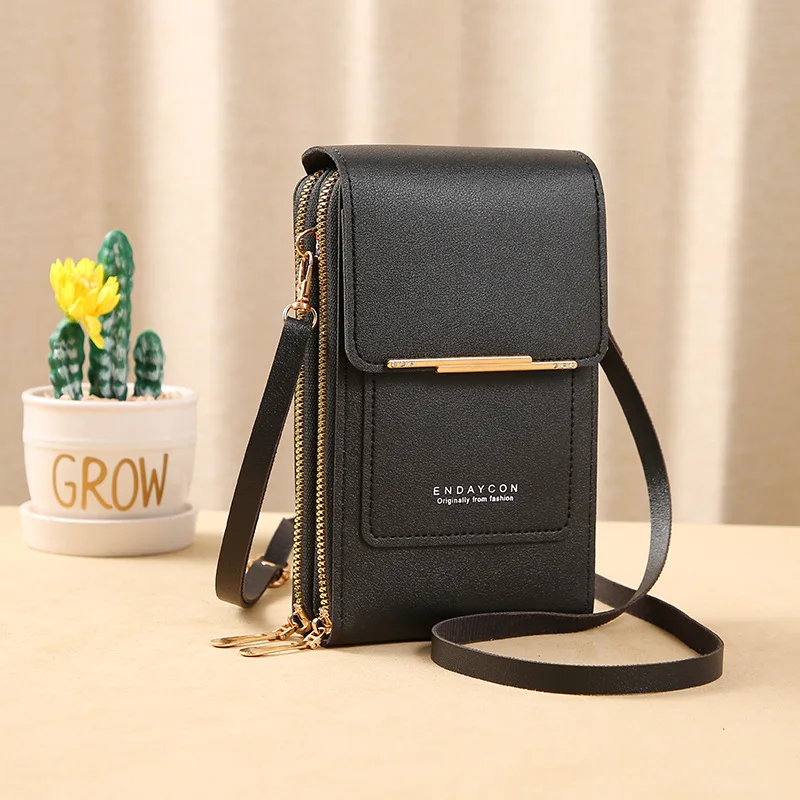 Luxury Women Shoulder Bags, Crossbody Purse with Soft Leather Strap, Touch Screen Cell Phone Wallet