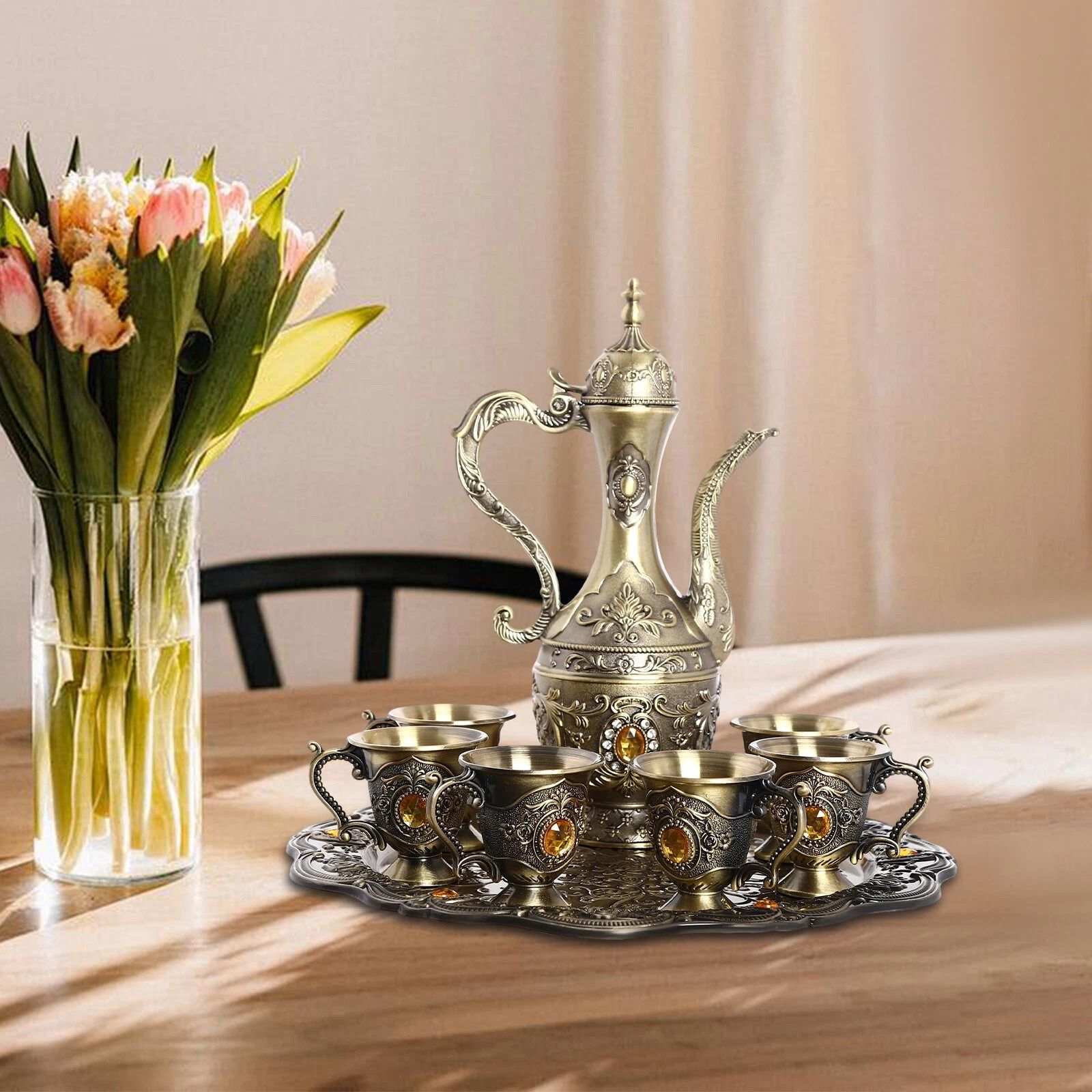 Vintage Tea Pot Set with Elegant Tea Set