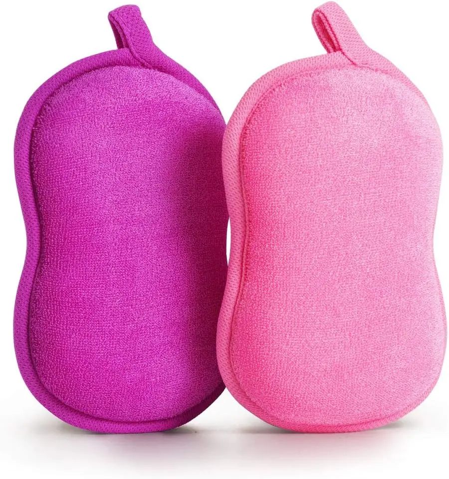 Natural Baby Bath Sponge Set Soft Infant Bath Sponge Gentle Kids Bath Sponge