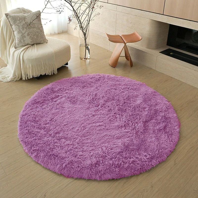 Round Fluffy Kids Plush Rug Soft Nursery Floor Carpet Baby Play Mat