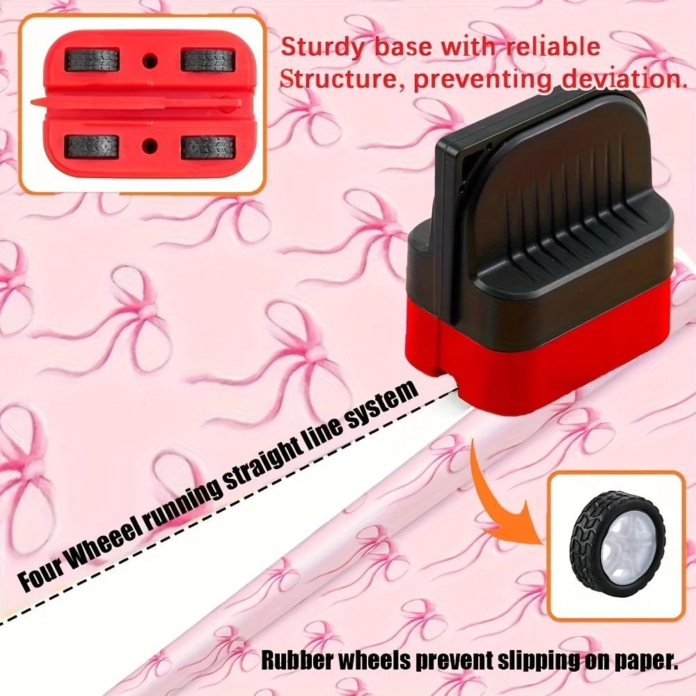 Cylindrical Wrapping Paper Cutter Safe Gift Wrap Paper Cutting Tool
