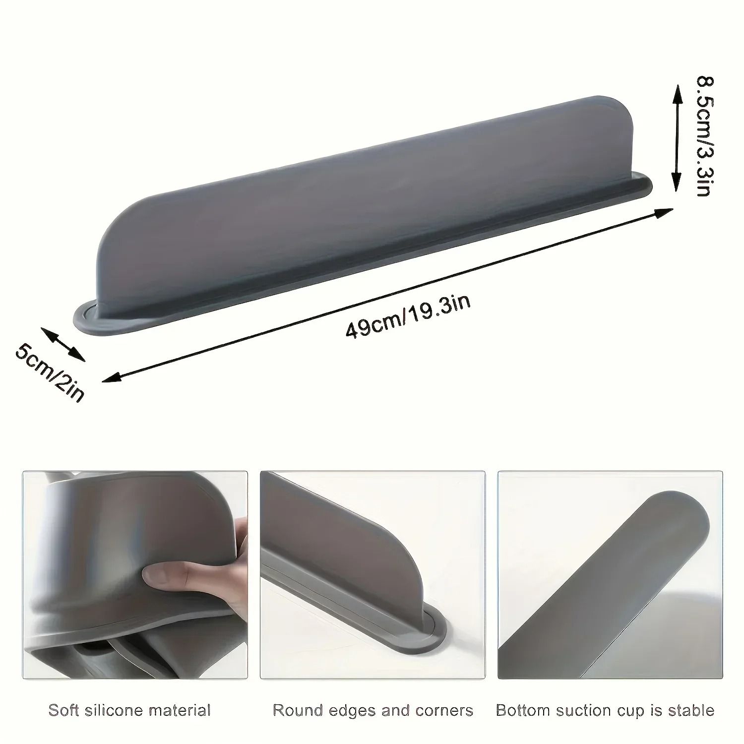 Silicone Sink Splash Guard with Suction Cups