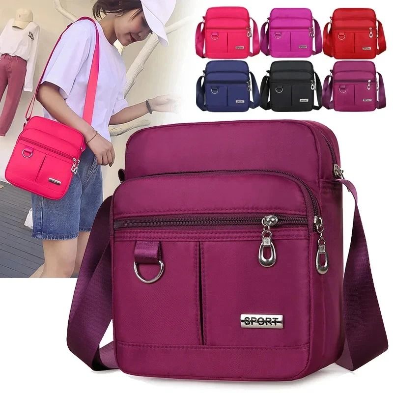 Multifunctional Waterproof Nylon Messenger Crossbody Bag