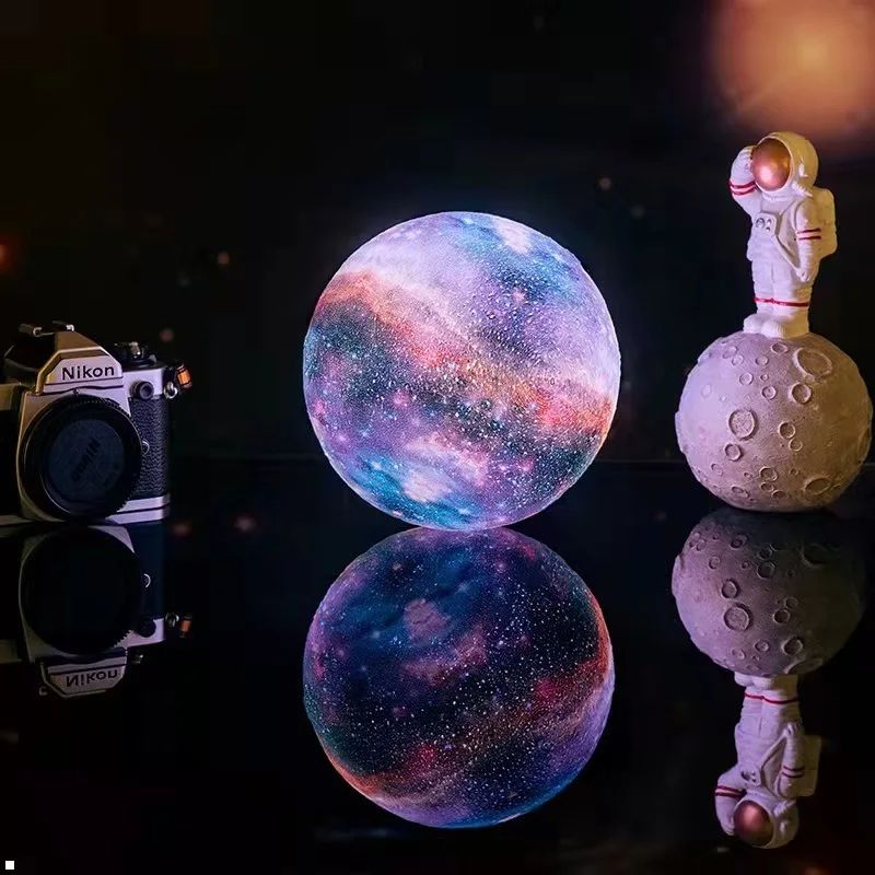 3D Print Moon Lamp, Remote Control Led Night Light for Indoor Room Bedroom Decor, Perfect Gift for Kids & Teens