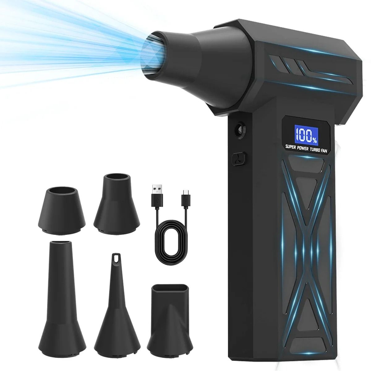 High-Speed Turbo Air Blower | 4-Gear Adjustable Cordless Air Duster