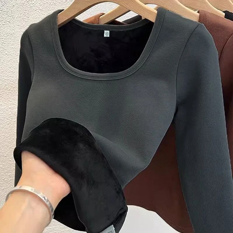 Womens Long Sleeve Thermal Underwear Top