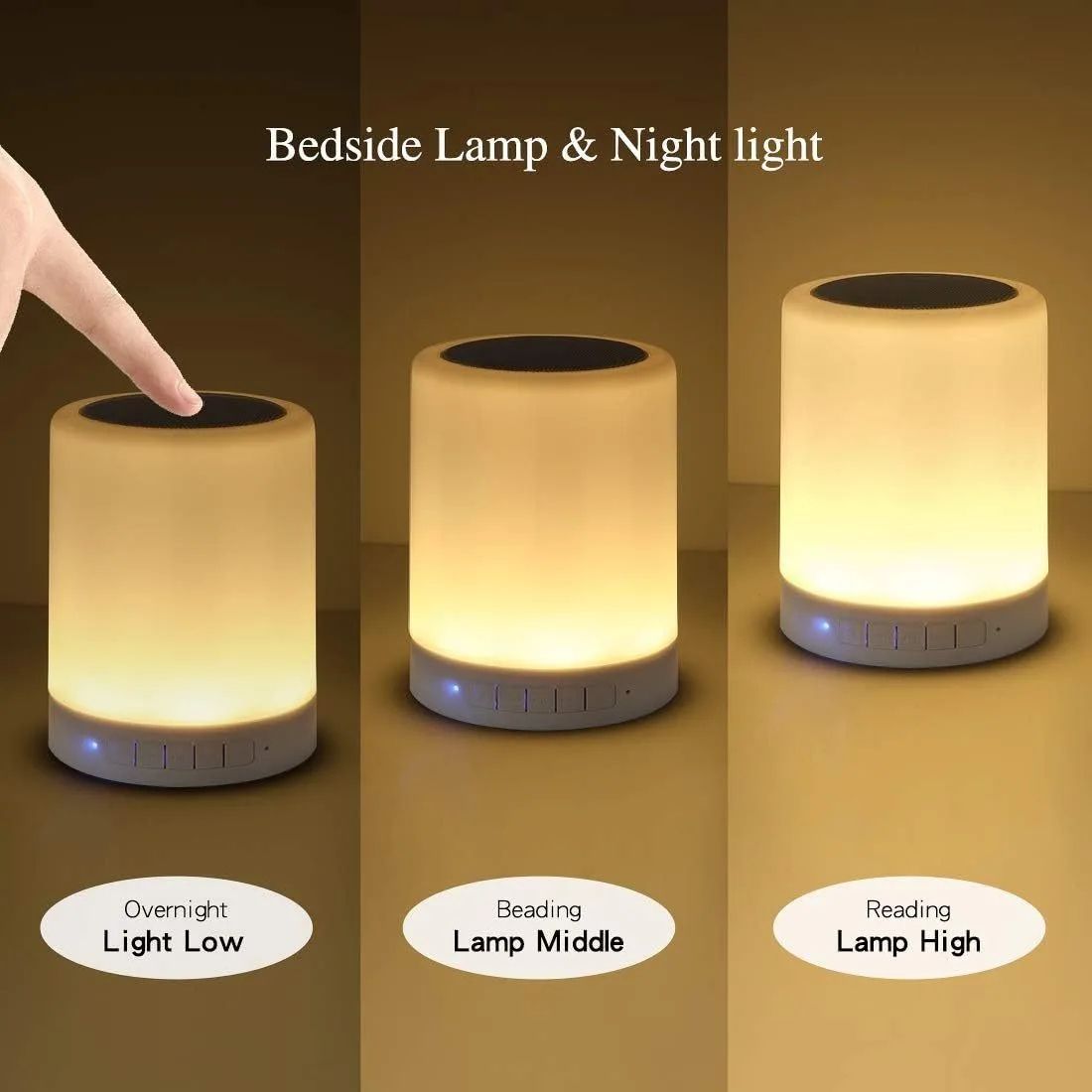 Rechargeable Portable LED Touch Night Lamp - USB Rechargeable Desk Lamp for Bedside & Camping
