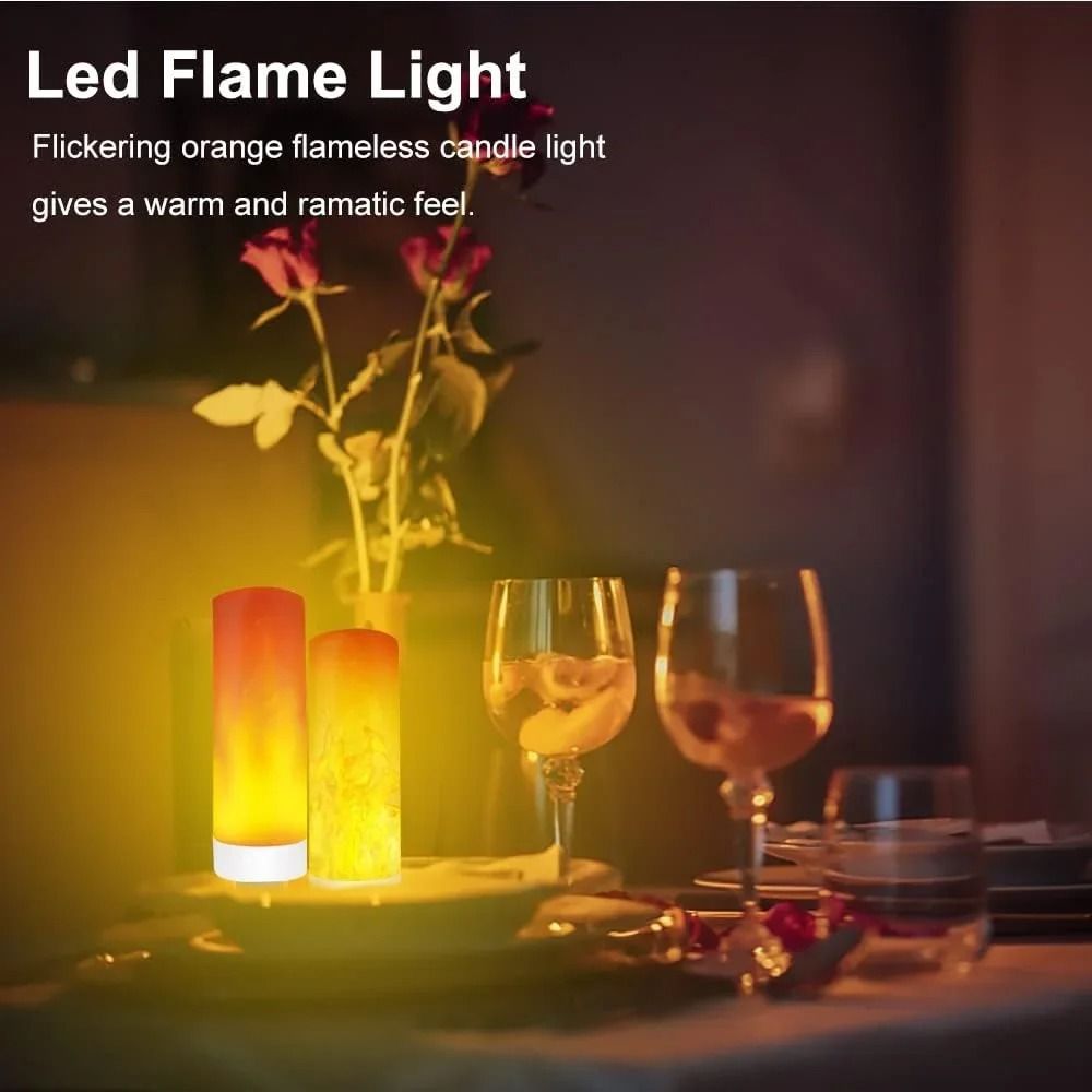 USB LED Flame Effect Light Bulb with Flickering Fire Simulation