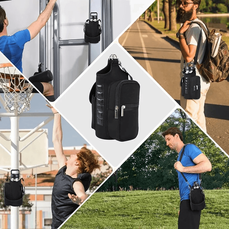 MagnaGrip Magnetic Water Bottle Carrier with Phone Pocket
