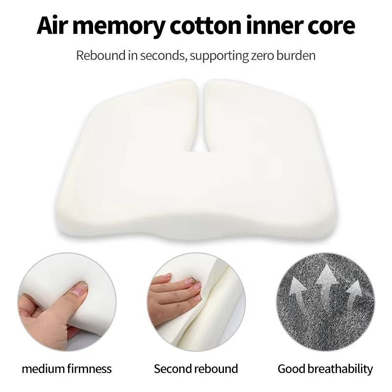 Orthopedic Memory Foam Seat Cushion – Tailbone & Sciatica Pain Relief for Office Chair and Car