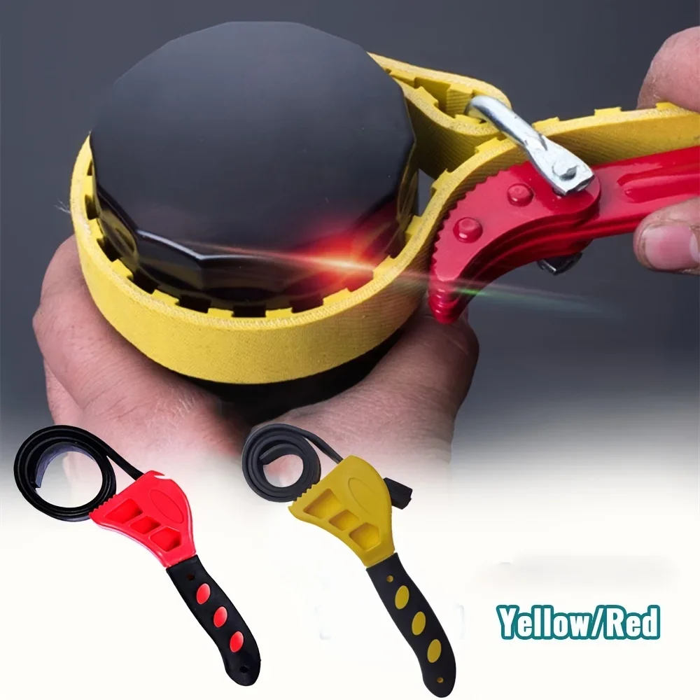 Adjustable Oil Filter Wrench Heavy-Duty Strap Spanner for Easy Disassembly