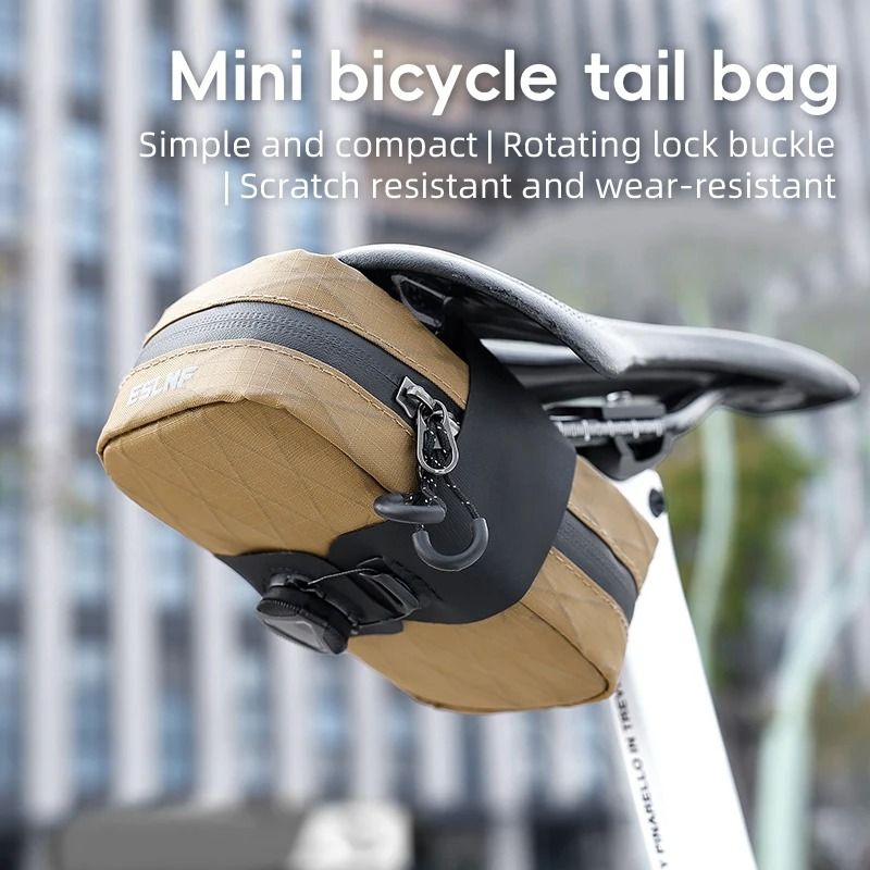 Waterproof Bicycle Saddle Tail Bag with Self Locking Knob for Storage