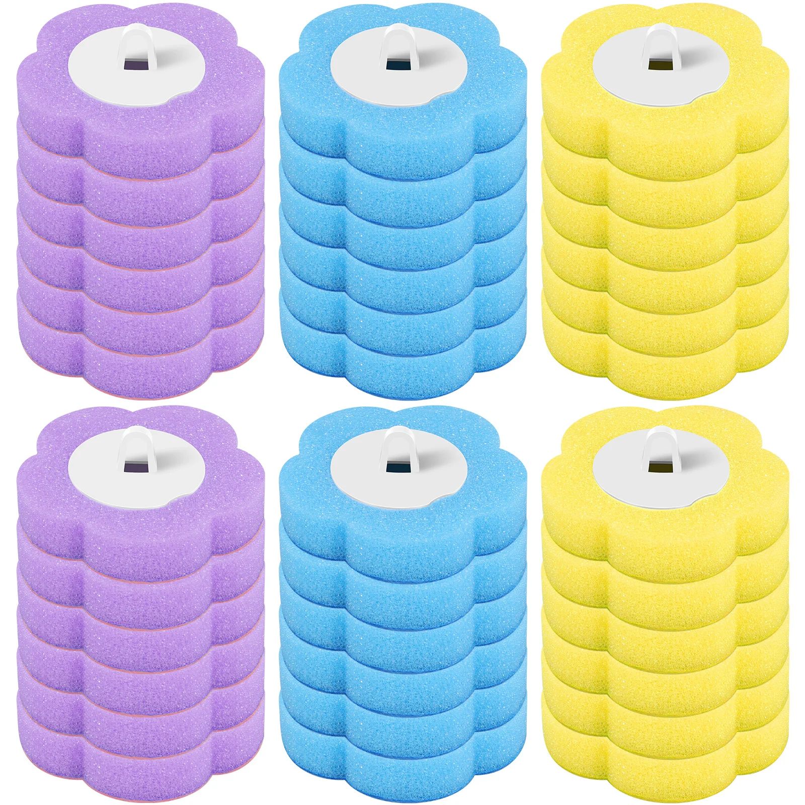 Disposable Toilet Brush Toilet Cleaning Wand Kit with 18/36 Toilet Brush Replacement Heads and Long Handle