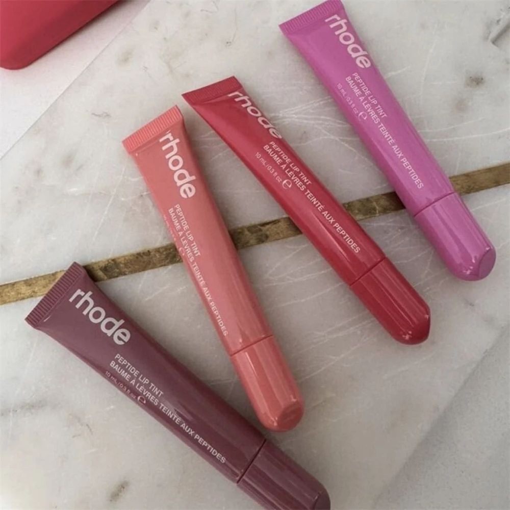 Rhode Makeup Lipstick Phone Case, Moisturizer Lip Gloss Holder, Lasting Nourishing Lines, Salty Tan, Raspberry Toast