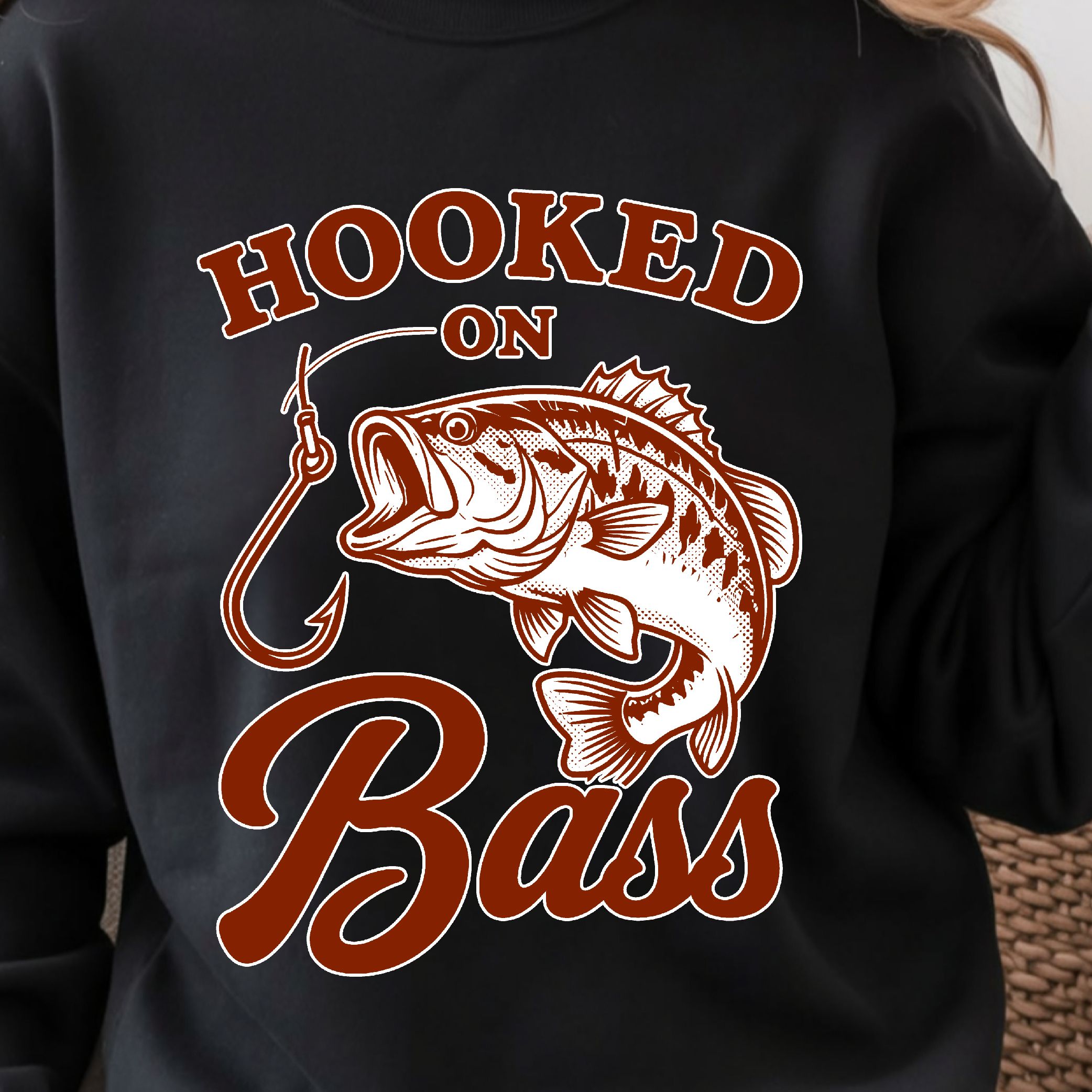 Hooked on Bass Shirt, Fishing Lover T-Shirt, Bass Fishing Tee