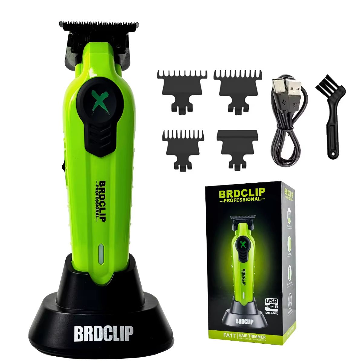 BRDCLIP FA1T Professional Hair Trimmer – Precision Electric Clipper with Carving Blade, Gradient Finish & Charging Stand