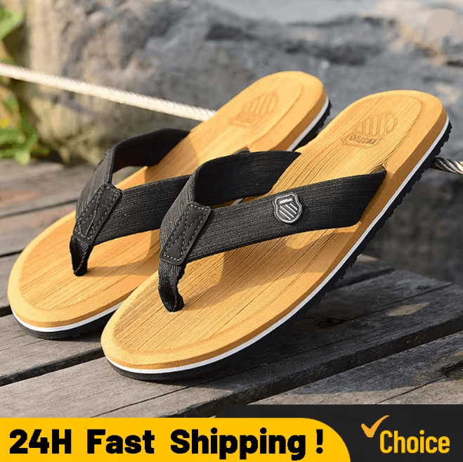 CoastFlex Mens Casual Flip Flops Non Slip Summer Beach Slides