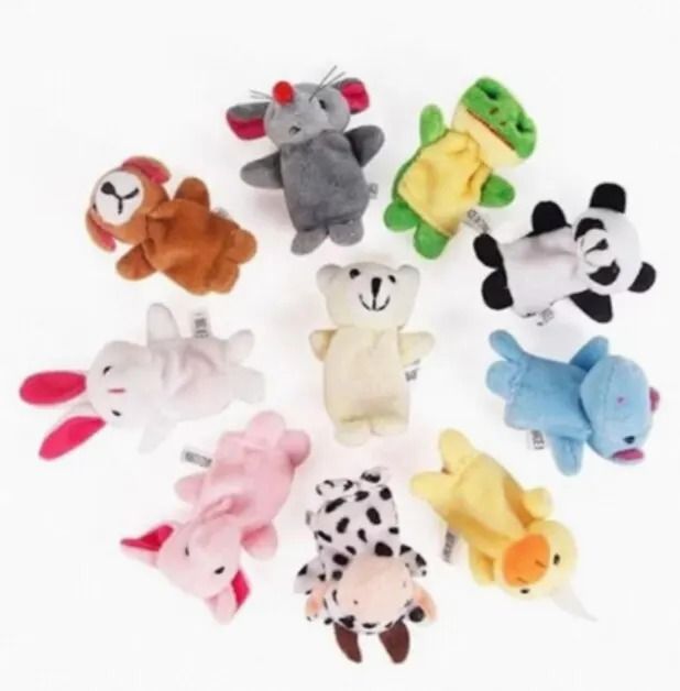 Plush Cartoon Finger Puppet Set