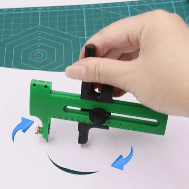 CraftMate Adjustable Circle Cutter Tool for Fabric, Paper, and DIY Crafts