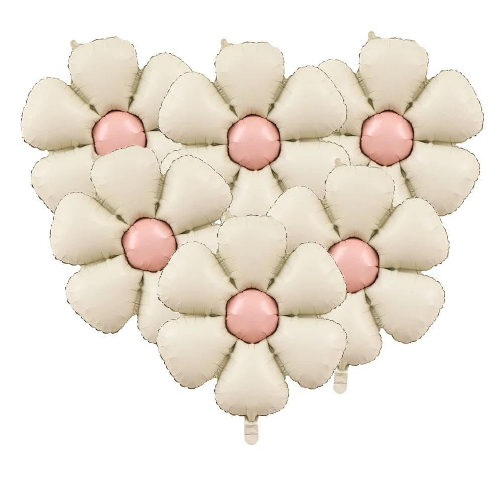 6-Piece Matte Candy Daisy Foil Balloon Set